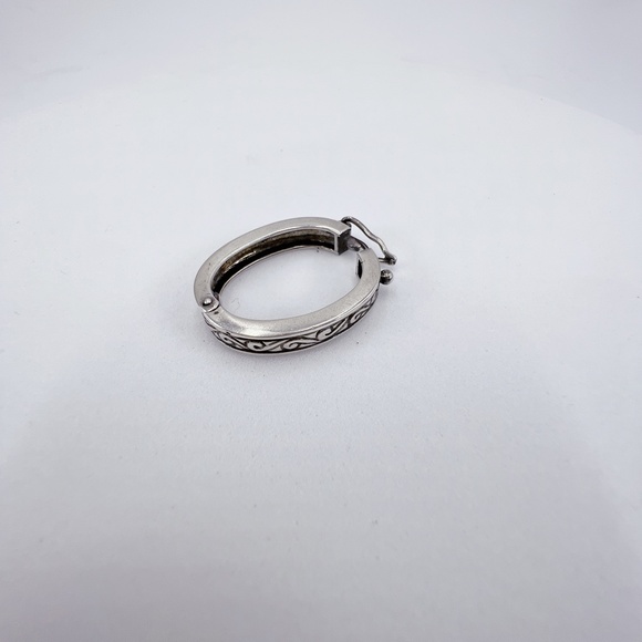 STERLING AND PYRITE LONG SAUTOIR NECKLACE - Picture 7 of 10